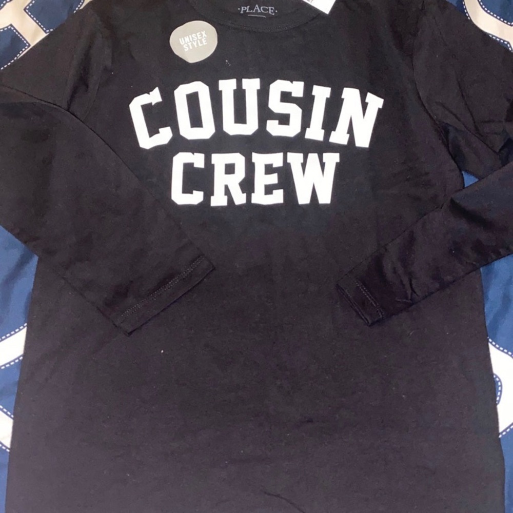 New Unisex Black Kids Graphic Tee Size 7/8